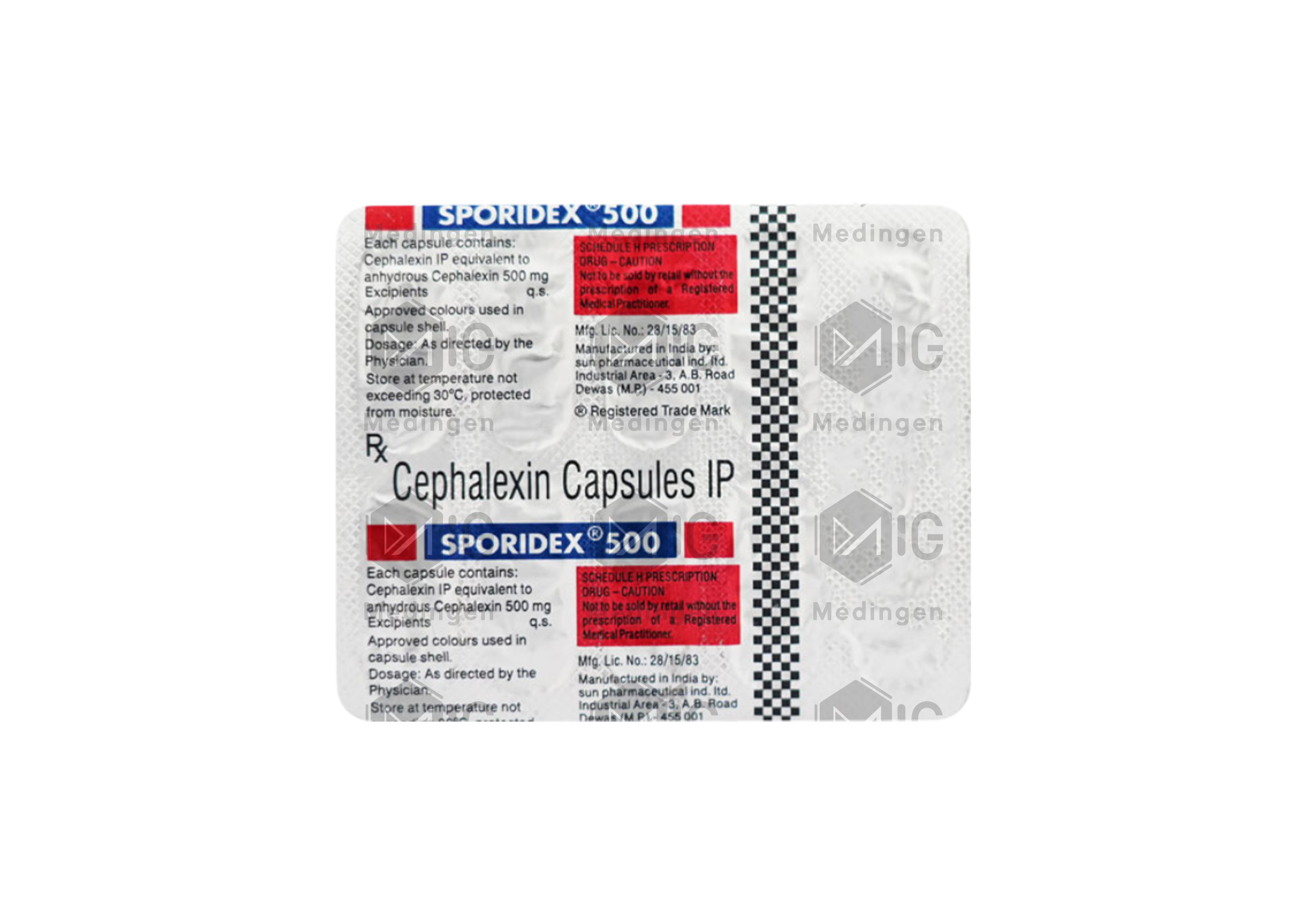SPORIDEX 500MG